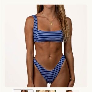 Honeyswim - XS Santorini square neck swim top